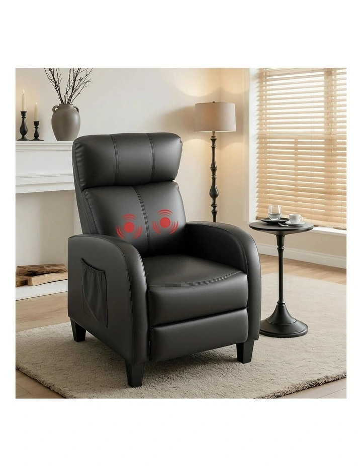 Massage Recliner Chair in Black image 3