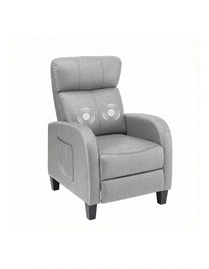 Massage Recliner Chair Small Recliner Sofa in Grey image 1
