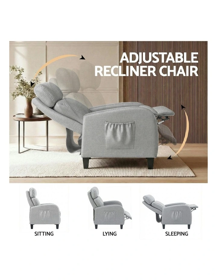 Massage Recliner Chair Small Recliner Sofa in Grey image 5