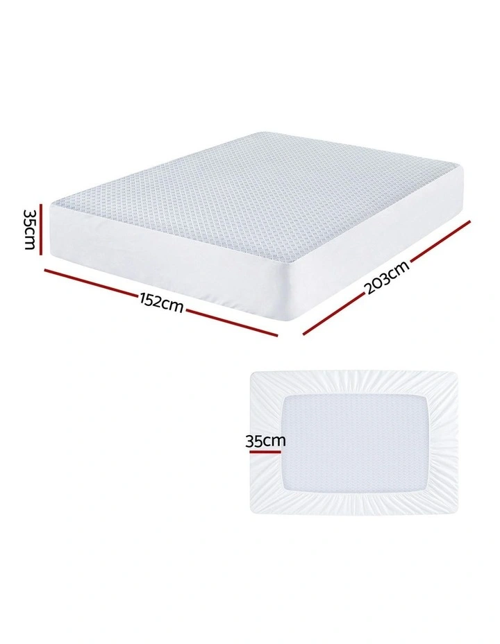 Cooling Mattress Protector in White image 4