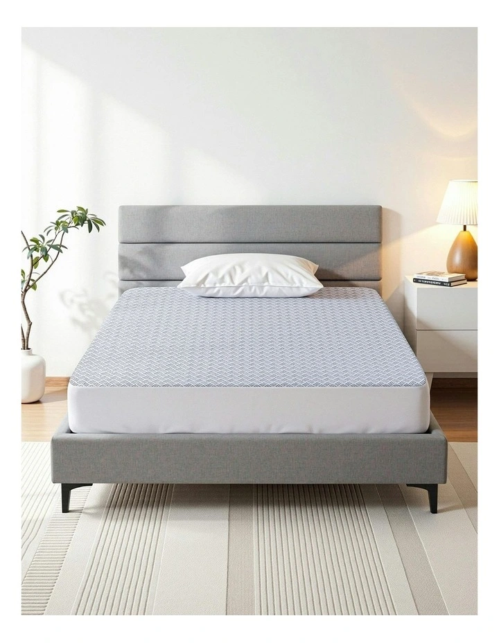 Cooling Mattress Protector in White image 3