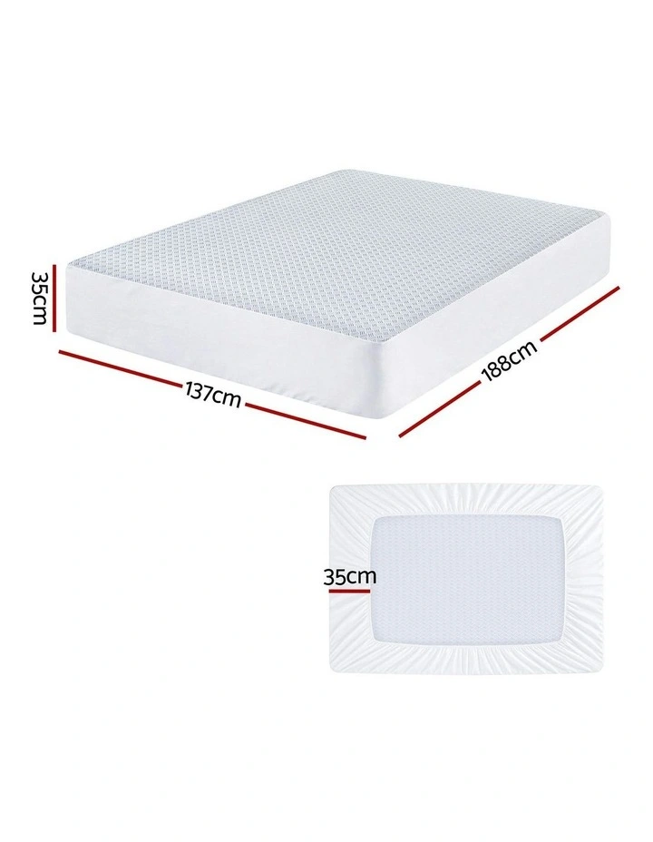 Cooling Mattress Protector in White image 4