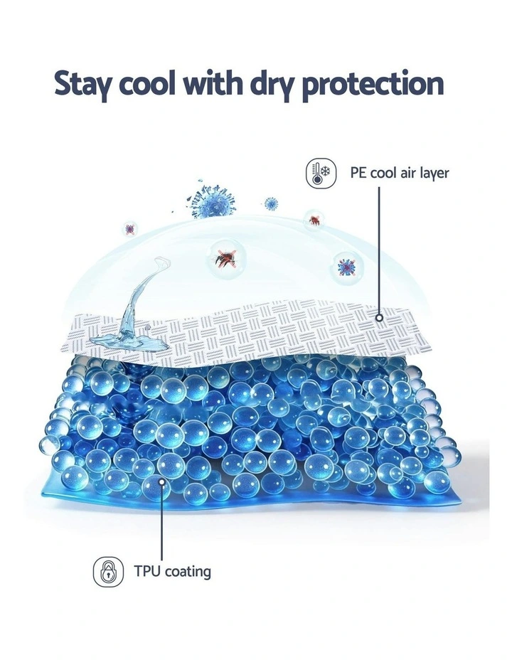 Cooling Mattress Protector in White image 5