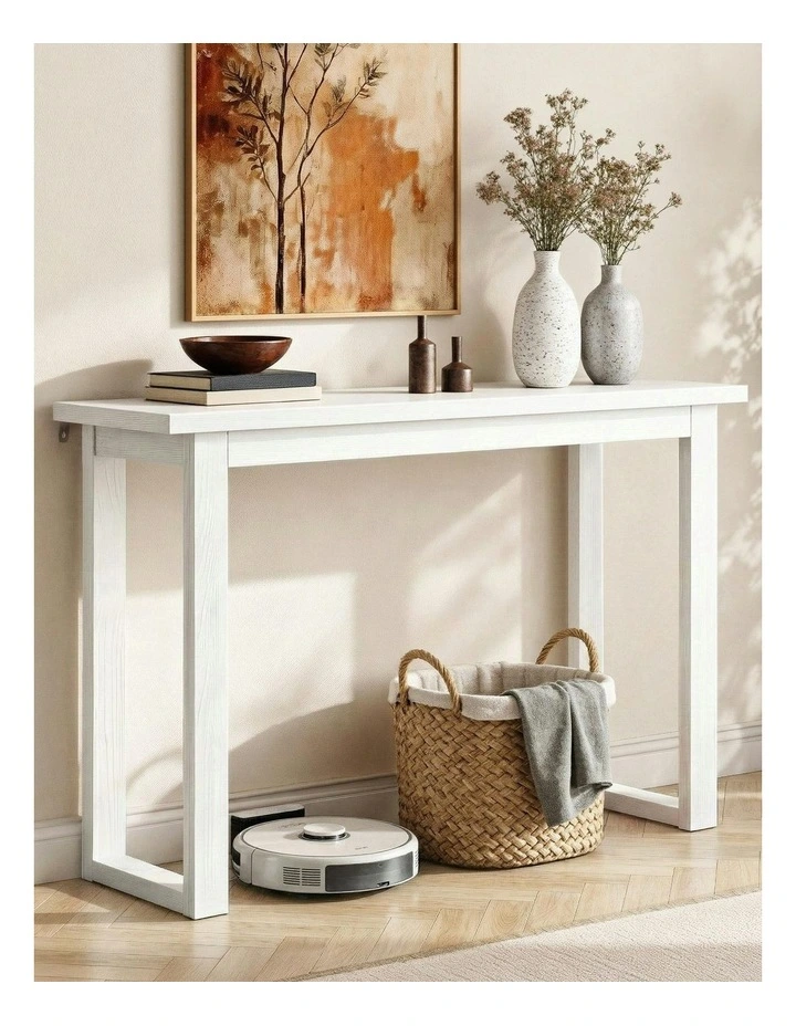 Console Table 110cm in White image 3