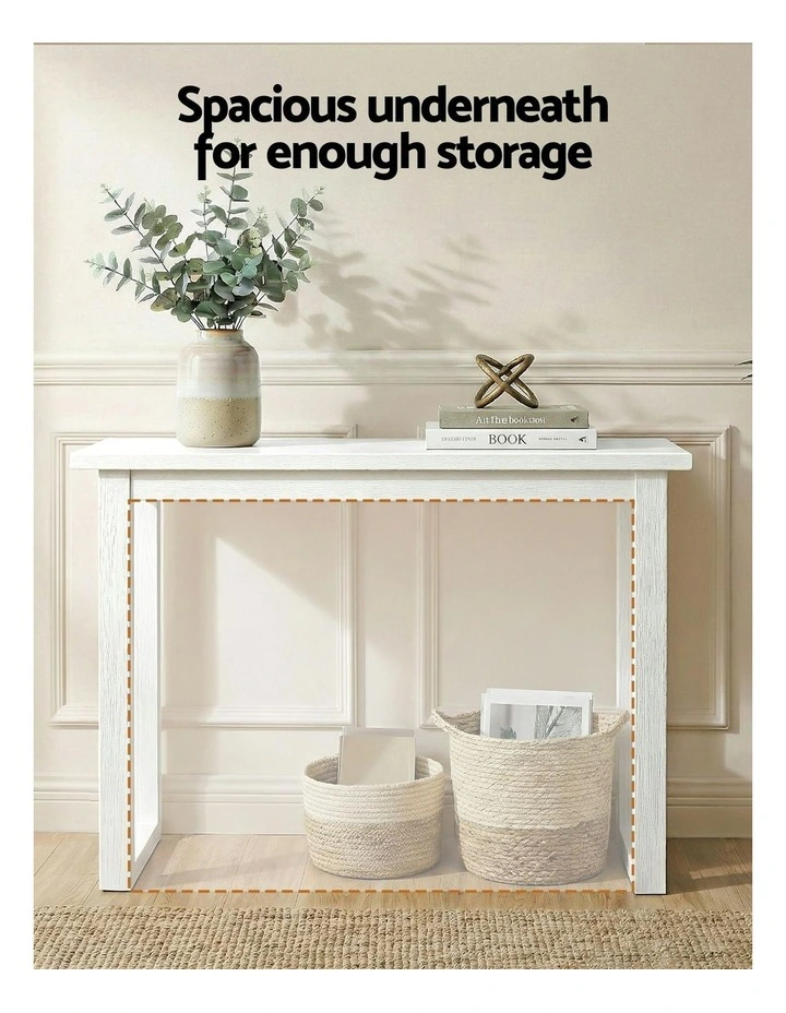 Console Table 110cm in White image 5