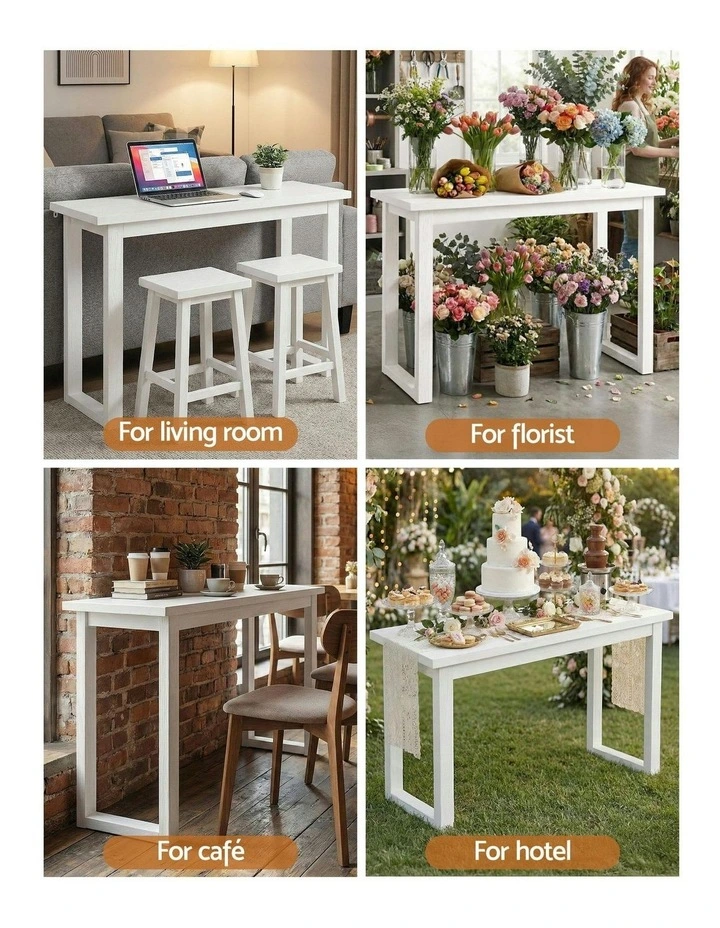 Console Table 110cm in White image 7