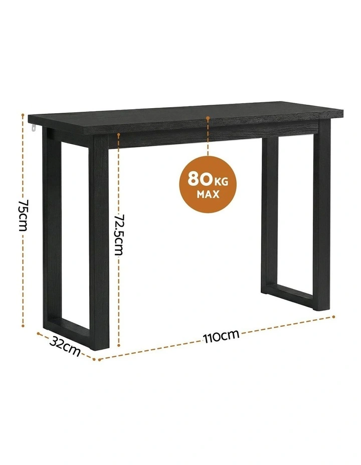 Console Table 110cm in Black image 4