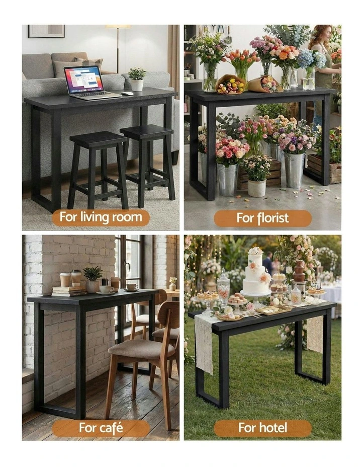 Console Table 110cm in Black image 7