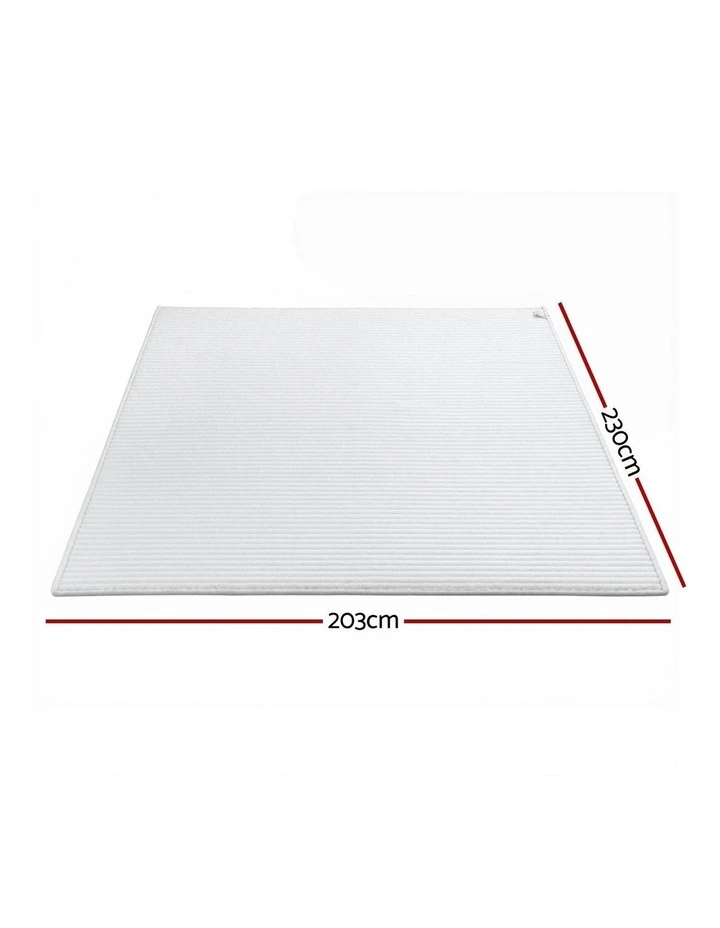 Throw Blanket Fleece Soft Lightweight Cozy Sofa Couch Bed Throw 203x230cm in White image 4