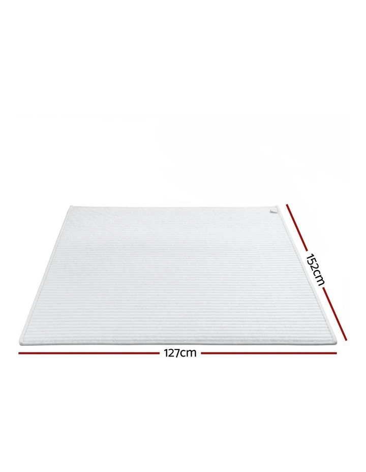 Blanket Fleece Soft Lightweight Cozy Sofa Couch Bed Throw 127x152cm in White image 4