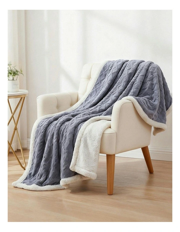 Throw Blanket 152x203cm in Grey image 3