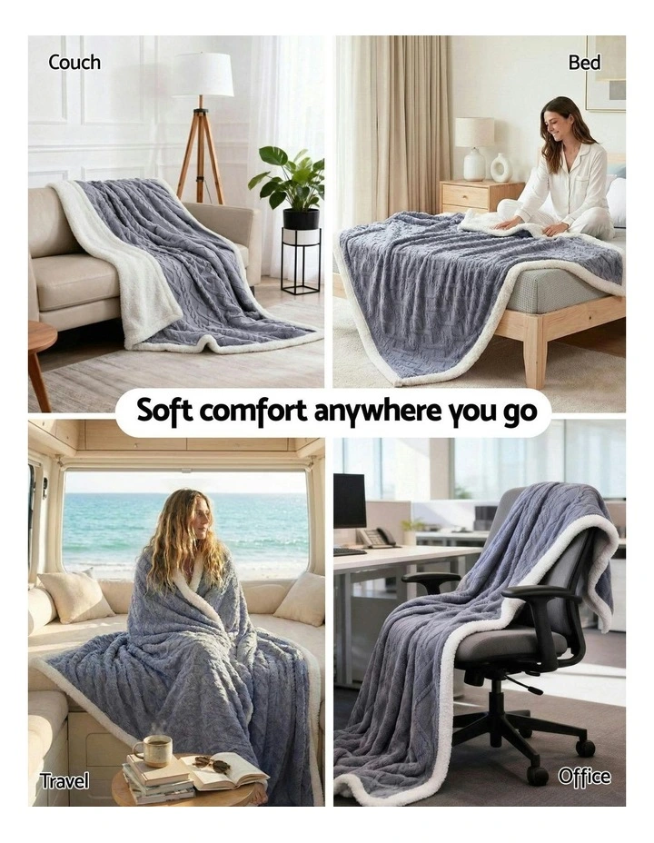 Throw Blanket 152x203cm in Grey image 6