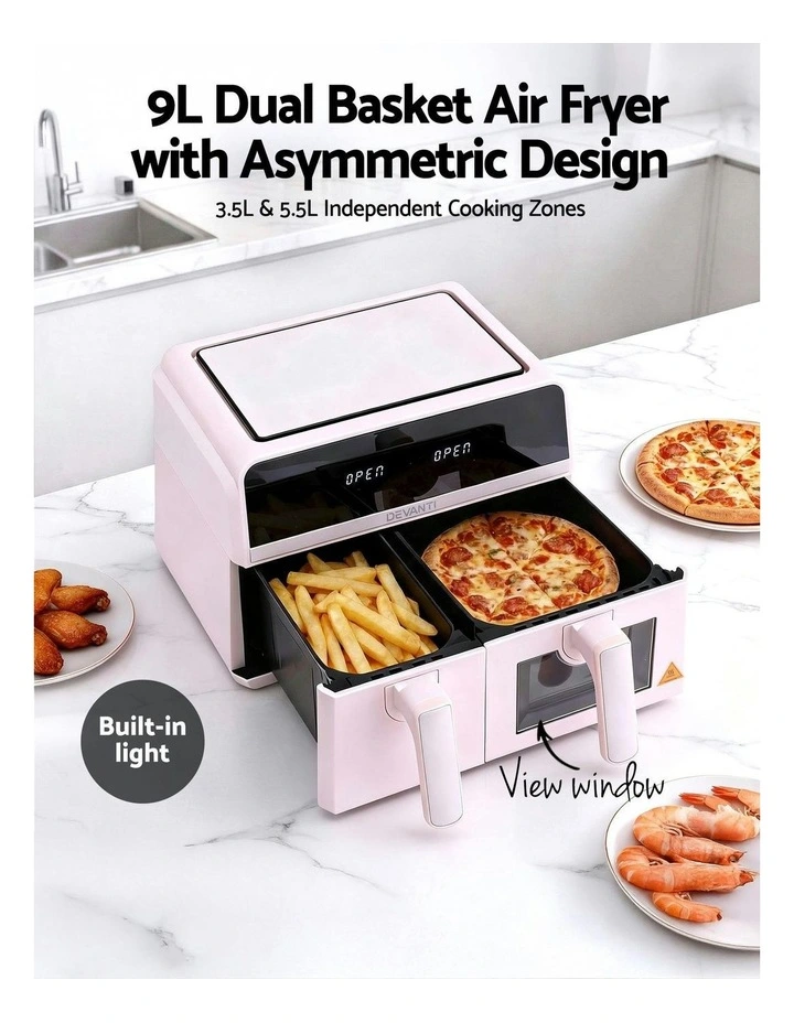 2600W Dual Zone Air Fryer 9L image 5