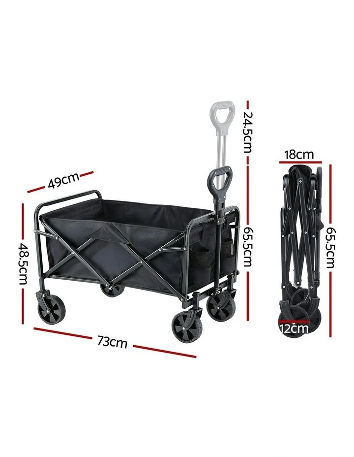Folding Garden Cart in Black image 4