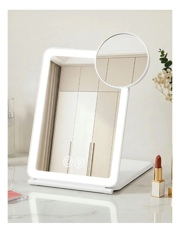 Portable Makeup Mirror with Lights 10x in Magnifier White image 3