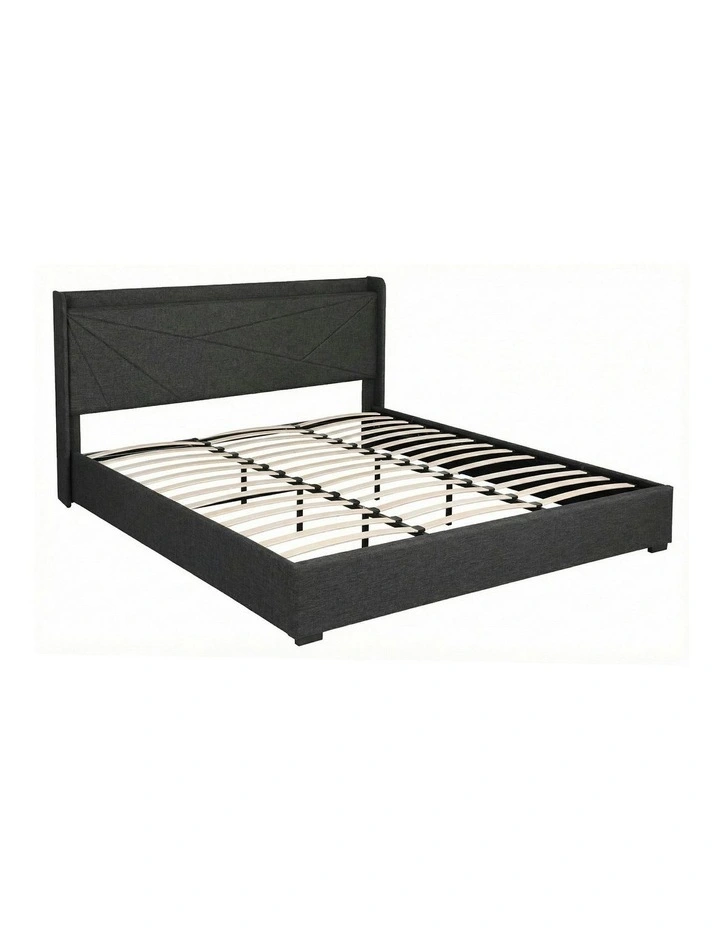 King Bed Frame in Charcoal Grey image 1