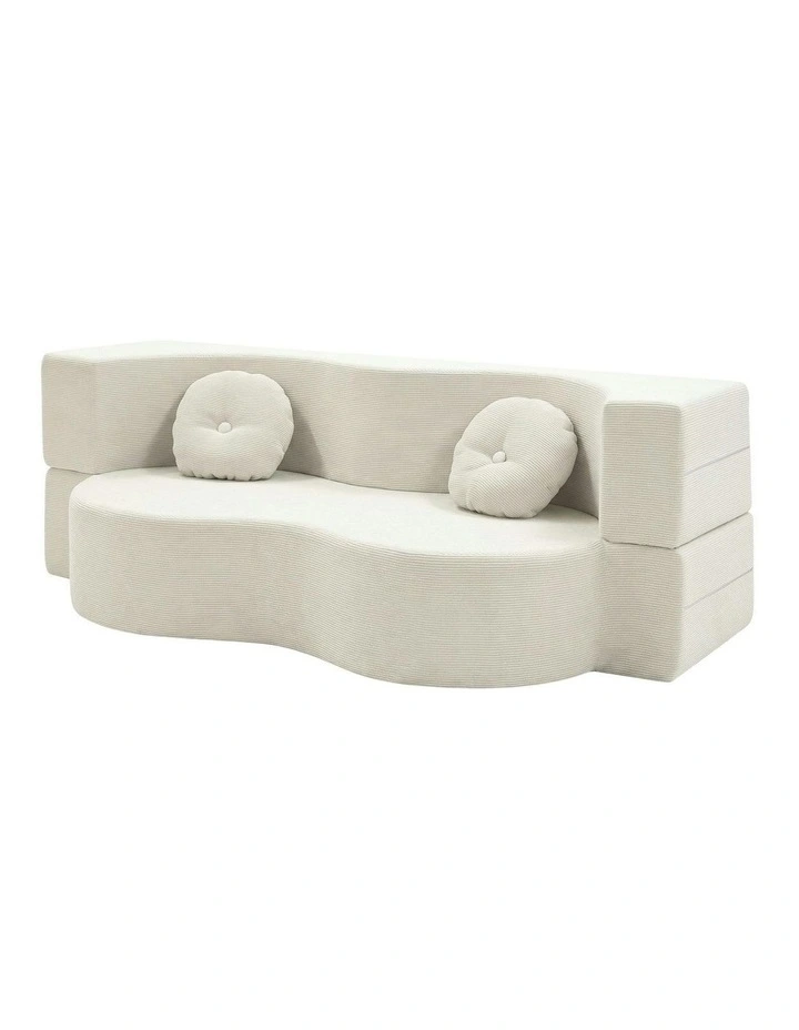 Folding Sofa Bed in Beige image 1