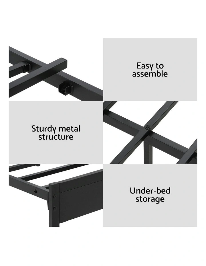 Double Size Bed Frame in Black image 7
