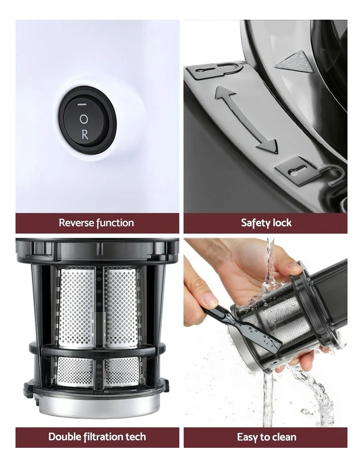 Cold Press Slow Juicer 130W in White image 7