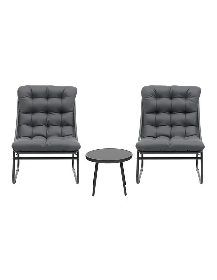 Outdoor Bistro Set in Grey image 2