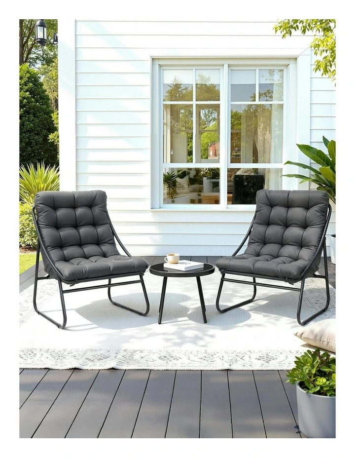 Outdoor Bistro Set in Grey image 3