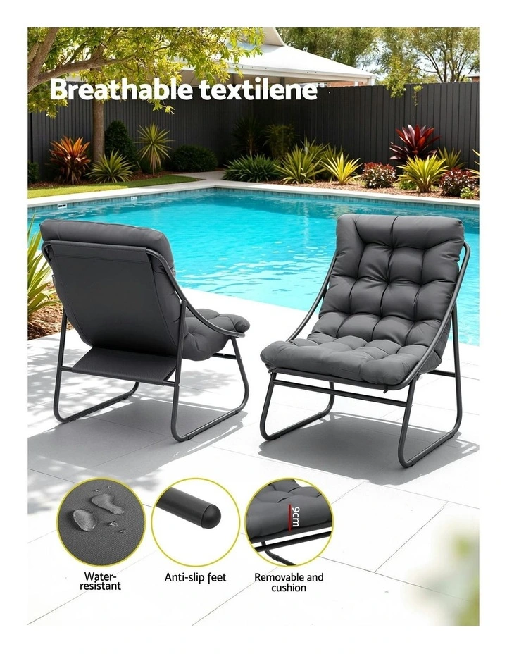 Outdoor Bistro Set in Grey image 6