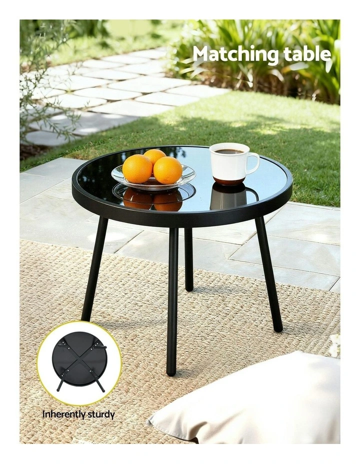 Outdoor Bistro Set in Grey image 7