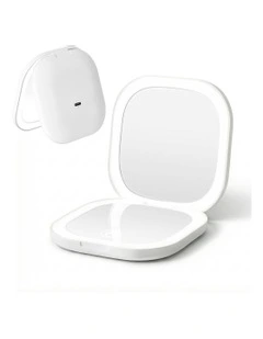 LED Compact Mirror in White