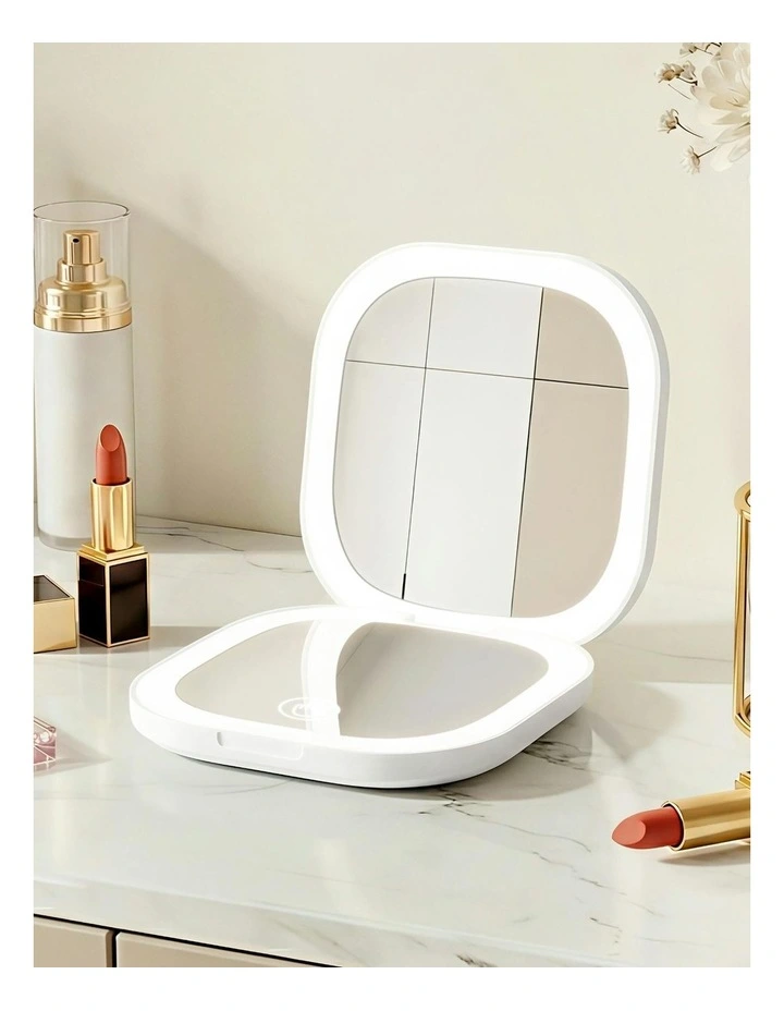 LED Compact Mirror in White image 3
