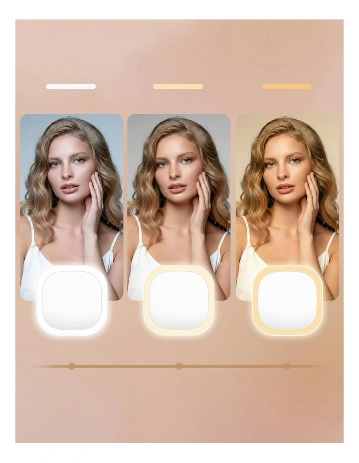 LED Compact Mirror in White image 6