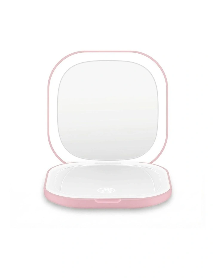 LED Compact Mirror in Pink image 2