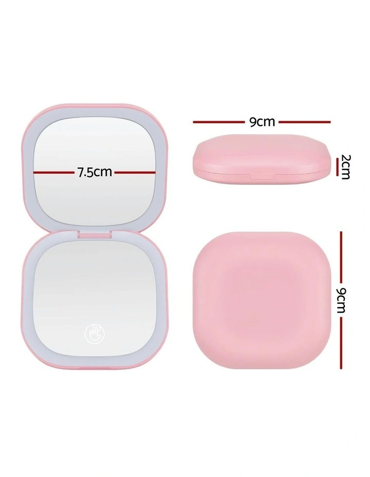 LED Compact Mirror in Pink image 4