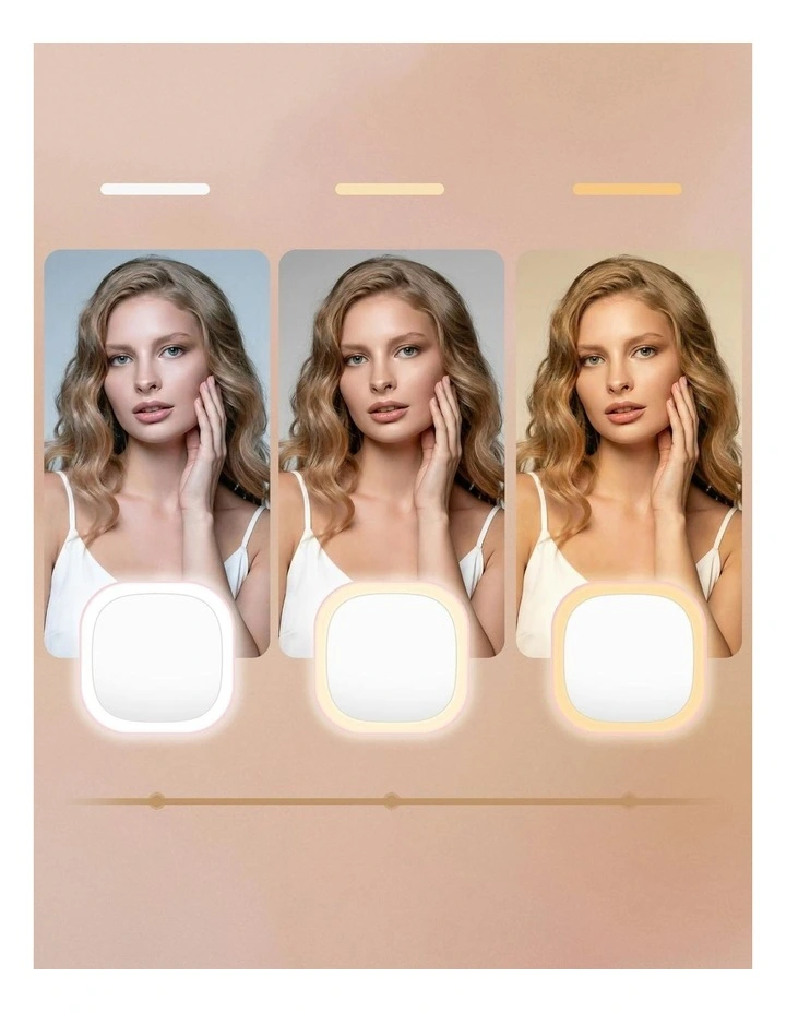 LED Compact Mirror in Pink image 6