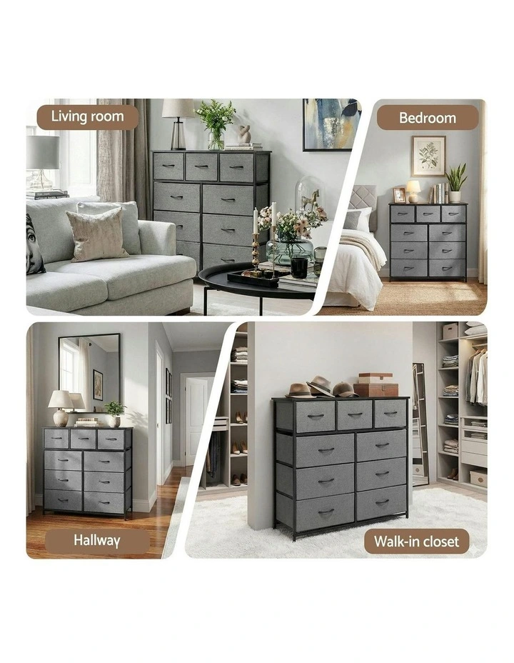 Chest of 9 Drawers in Dark Grey image 7
