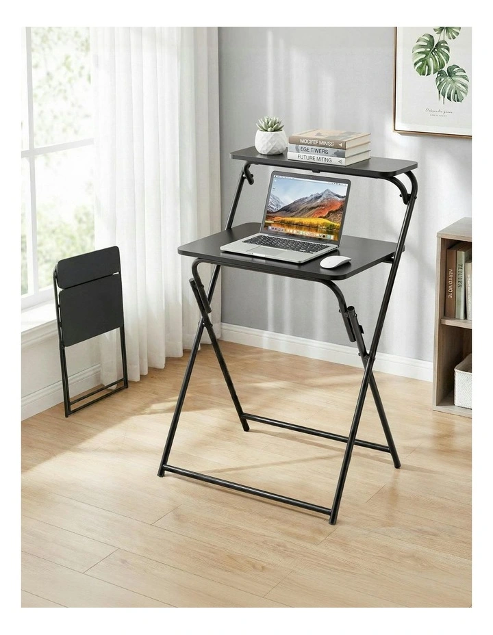 Home Office Foldable Study Desk in Black image 3