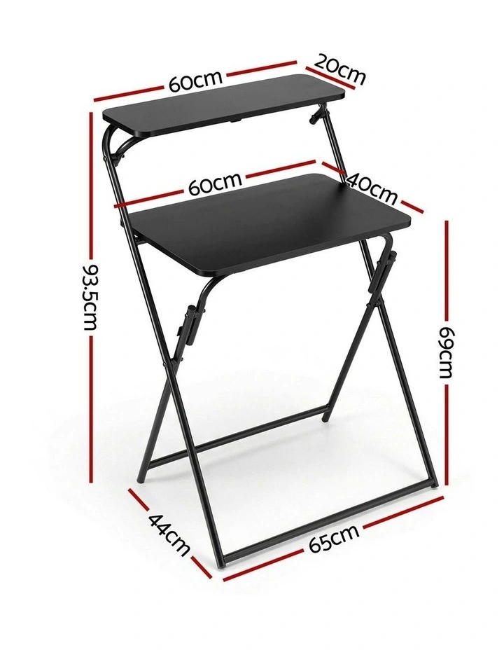 Home Office Foldable Study Desk in Black image 4