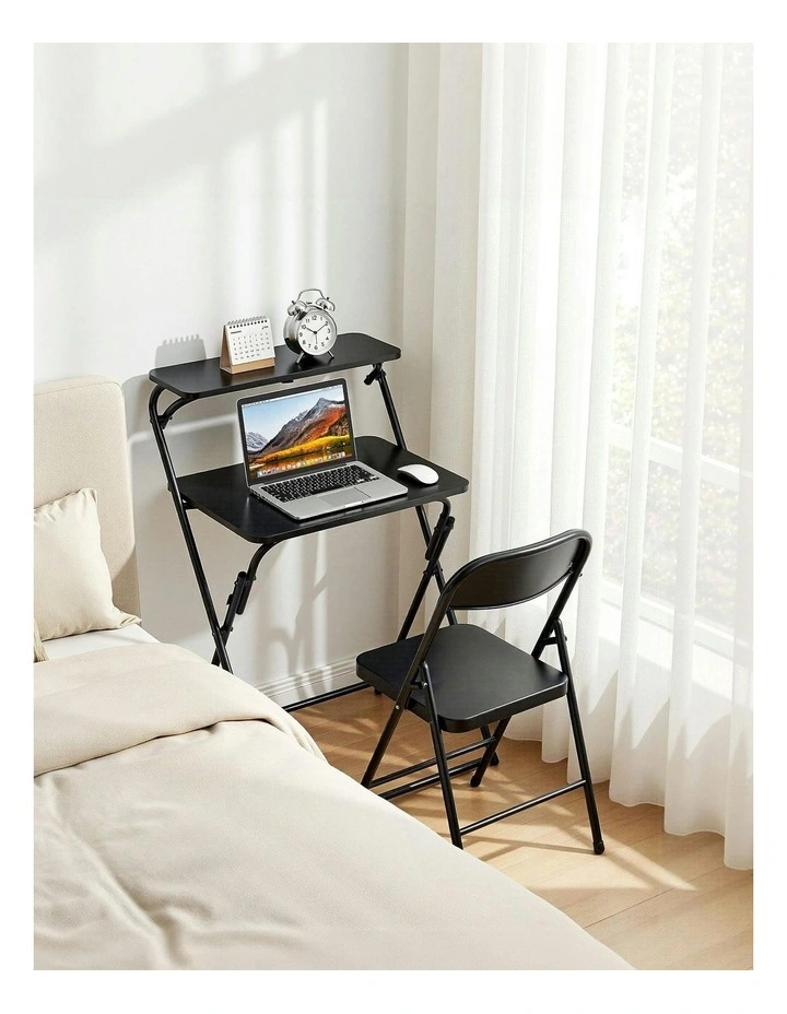 Home Office Foldable Study Desk in Black image 5