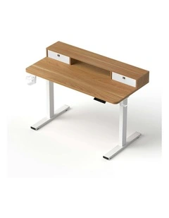 Height Adjustable Electric Standing Desk in Brown