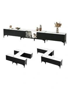 Entertainment TV Cabinet Unit in Black