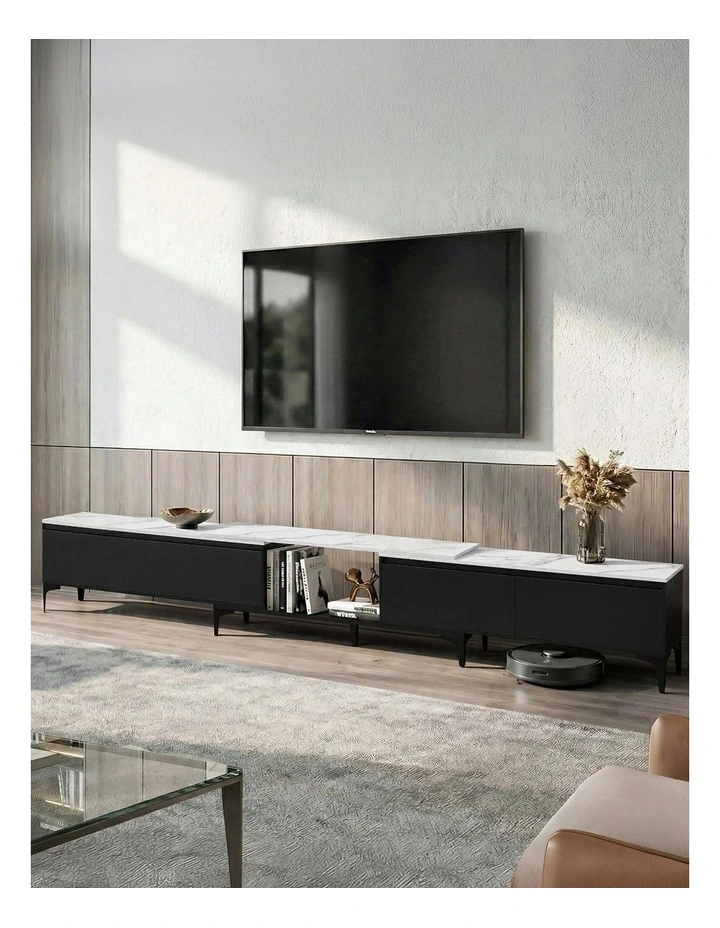 Entertainment TV Cabinet Unit in Black image 3
