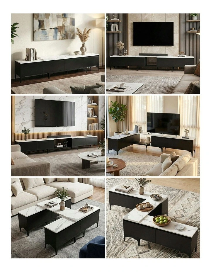 Entertainment TV Cabinet Unit in Black image 5