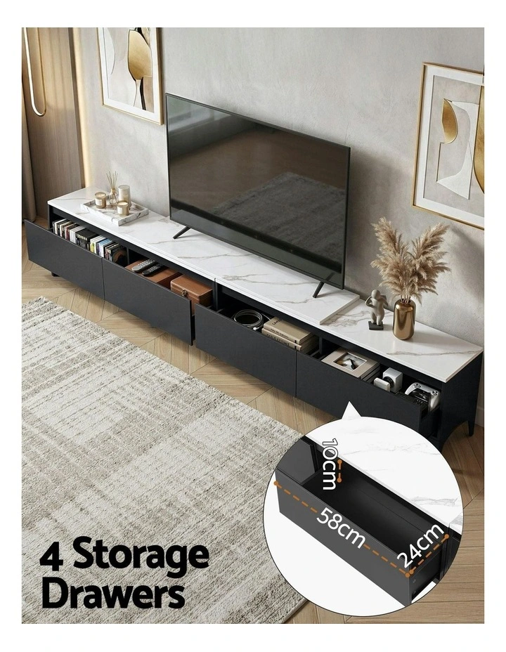 Entertainment TV Cabinet Unit in Black image 6