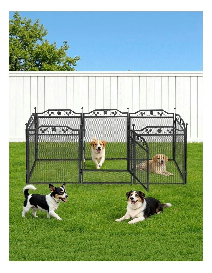 Indoor Outdoor Multi-Configuration Dog Playpen in Black image 3