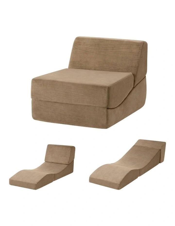 Convertible Folding Sofa Bed in Brown image 1