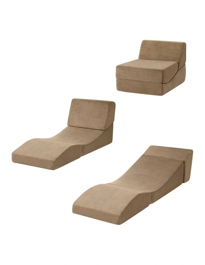 Convertible Folding Sofa Bed in Brown image 2