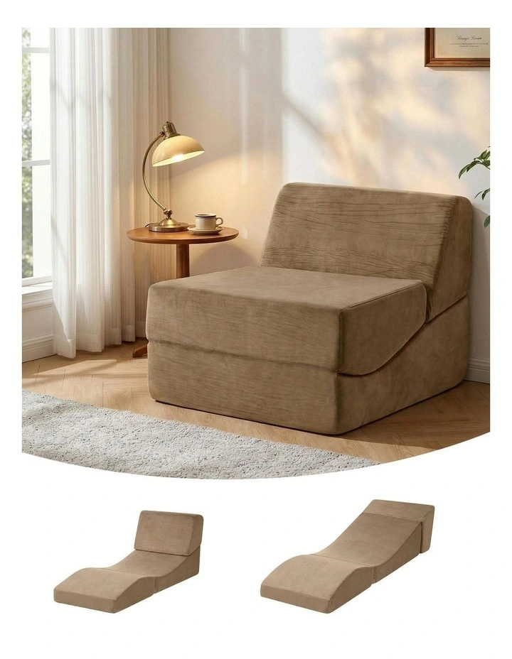 Convertible Folding Sofa Bed in Brown image 3