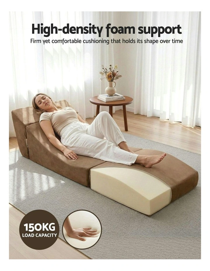 Convertible Folding Sofa Bed in Brown image 6