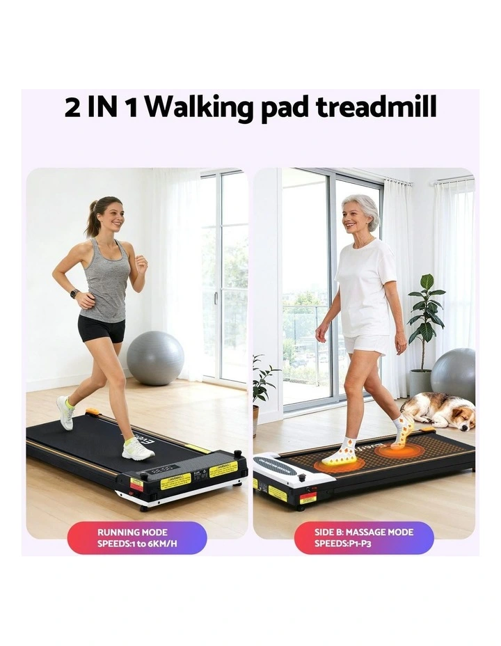 2 Side Walking Pad 380mm in Black image 5