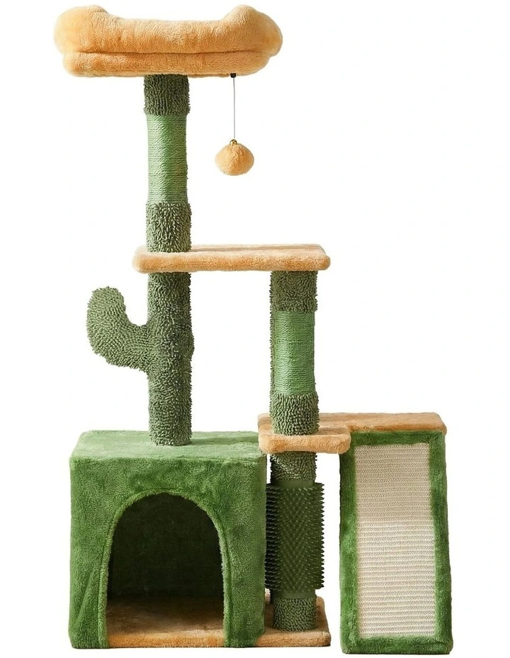Scratching Post Furniture Scratcher House Cat Tree Tower 101cm in Green image 2