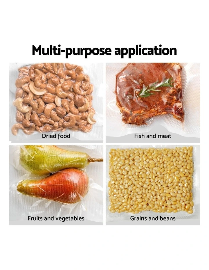Machine Sealing Cutter Food Vacuum Sealer 4 Modes Storage Bags 4 Rolls in Silver/Black image 7